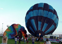 filling up the 'hare' balloon