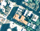 aerial view of our apartment building, in brown