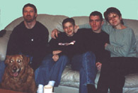 terry, alex, bryan, tina + reggie the dog