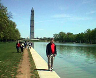 bryan in front of reflecting pool