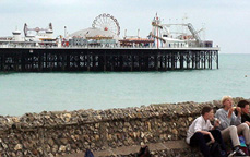 the amusement pier in brighton