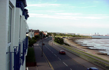 view to the left from our balcony on the second floor of the cliff hotel