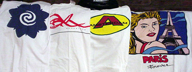 some of the t-shirts purchased by tony