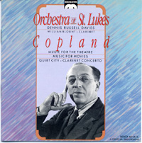 album cover of aaron copland conducted by dennis russell davies