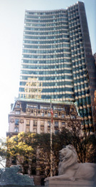 addition to republic national bank on fifth avenue rises above historic building