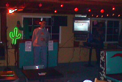 tony sings karaoke at the rainbow lodge