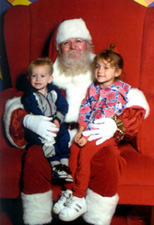 santa with bryan + angel